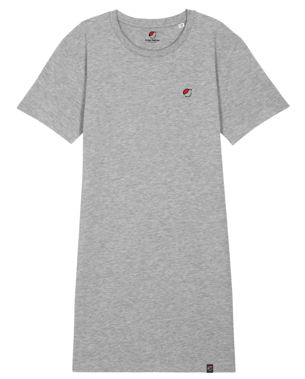 Bike Fellow Logo - Pure T-Shirt Kleid - Stickerei